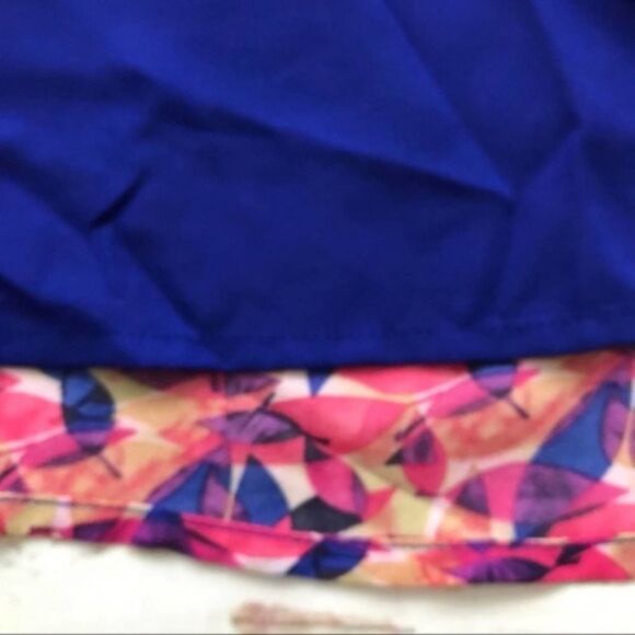 Stitch fix Pixley geometric floral print vneck tank blouse buttoned back women s - Picture 6 of 7